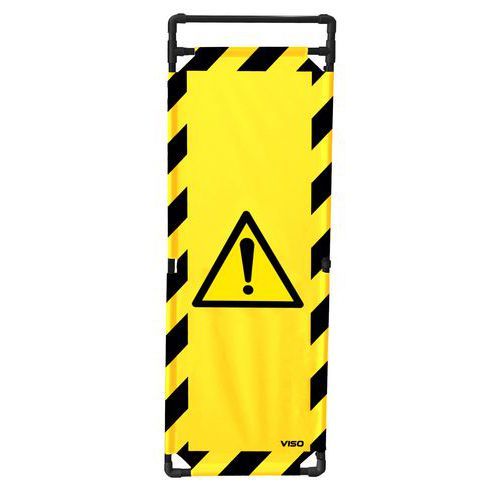 BARRIÈRE D'INTERVENTION PVC PANNEAU 180M LOGO DANGER NOIR - VISO