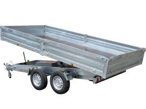 Benne 402x190 - 3500 kg - Pompe électrique et manuelle - 2 essieux Lider_0
