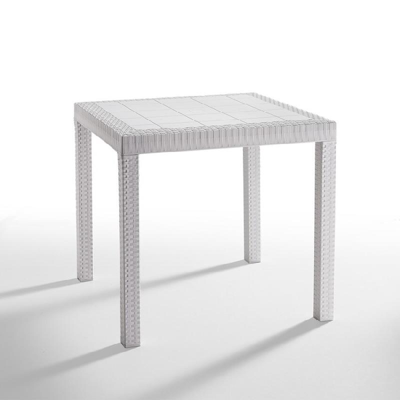 BICA Table Dallas 80x80x75h cm blanche carrée - blanc matière synthétique 8003723090961_0