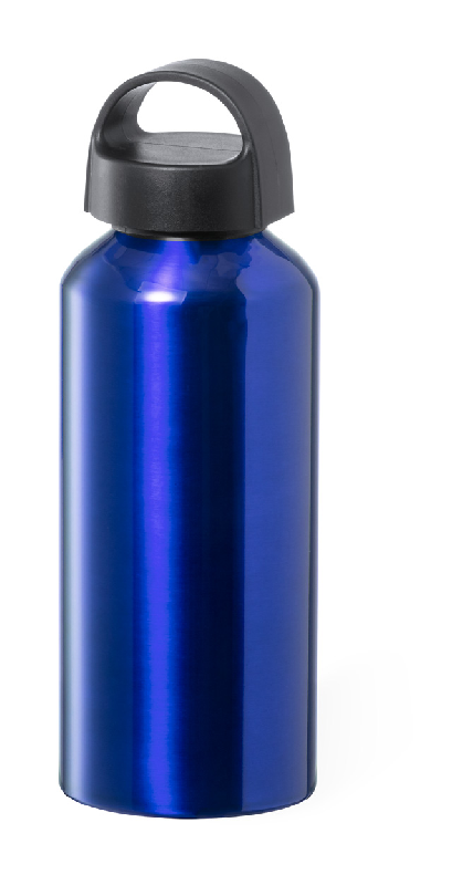 Bouteille en aluminium - 500 ml - Couleur bleue avec couvercle en plastique_0