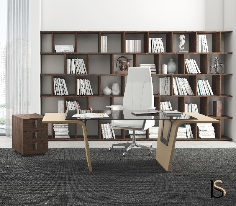 Bureau de direction Larus en verre trempé - Dellarovere - 250_0