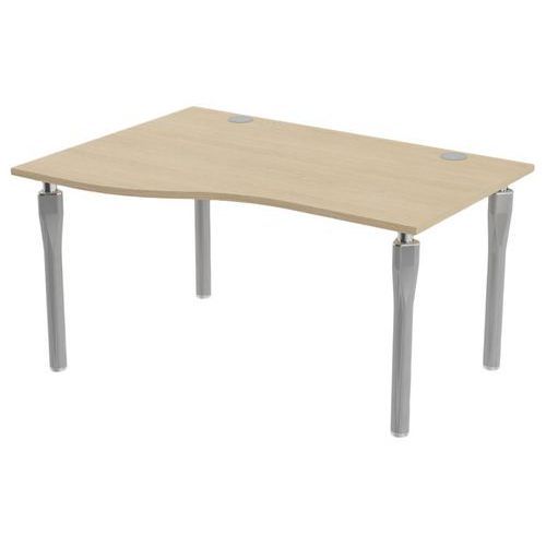 BUREAU NOGA VAGUE GAUCHE 140 X 100 CM CHÊNE ALU