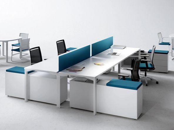 Bureau bench 4 personnes pas cher_0