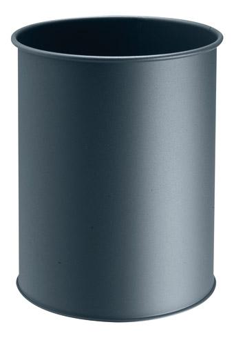 CORBEILLE À PAPIER MÉTAL DURABLE GRIS ANTHRACITE 15 L