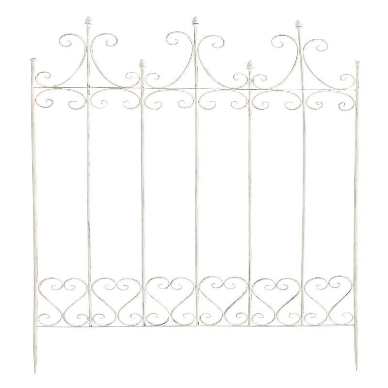 Décoshop26 - Treillis de jardin support plantes grimpantes décoration métal blanc vieilli 10_0003878 - métal 3000251822908_0