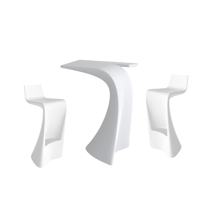 Ensemble WING table + 2 tabourets - blanc_0