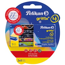 GRIFFIX CARTOUCHES D'ENCRE, SUR CARTE BLISTER - LOT DE 4