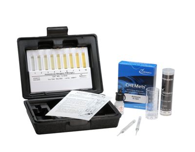 Kit d'analyse visuelle de l'Ammonium 0-1 / 1-10 ppm. Type: CHEMets. 30 unités, marque Chemetrics - Ref.: NBC004_0