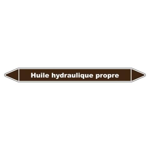 LOT DE 3 - MARQUEUR TUYAUTERIE - HUILE HYDRAULIQUE PROPRE - VINYLE LAMINÉ 355 X 37 MM
