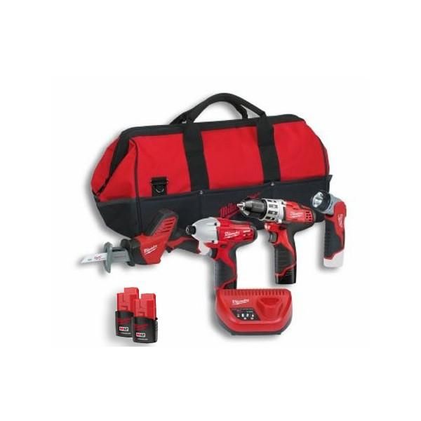 LOT DE 4 MACHINES MILWAUKEE 12V C12 PP4B-22B - 4933416495.