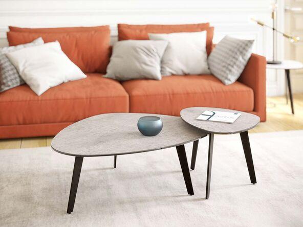 Table basse Galet avec surface en céramique personnalisable Seatmob_0