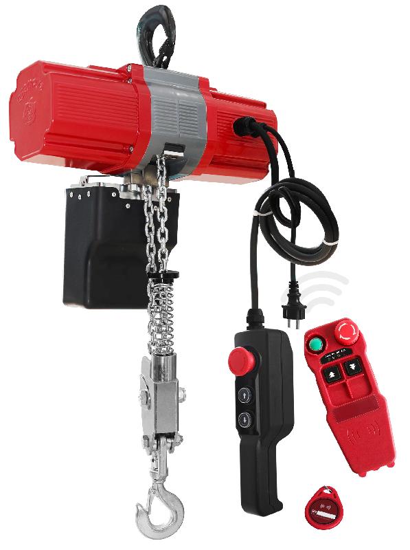 Palan électrique à chaîne 990 kg 6 m 850 W 230 V avec télécommande sans fil - Cycle de travail élevé MW Tools KT1006MR_0