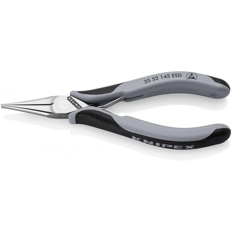 Pince de préhension pour l'électronique ESD avec gaines bi-matière polie miroir - KNIPEX | 3552145ESD_0