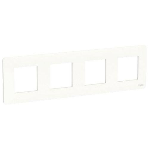 PLAQUE DE FINITION - BLANC - 4 POSTES - UNICA STUDIO - SCHNEIDER ELECTRIC