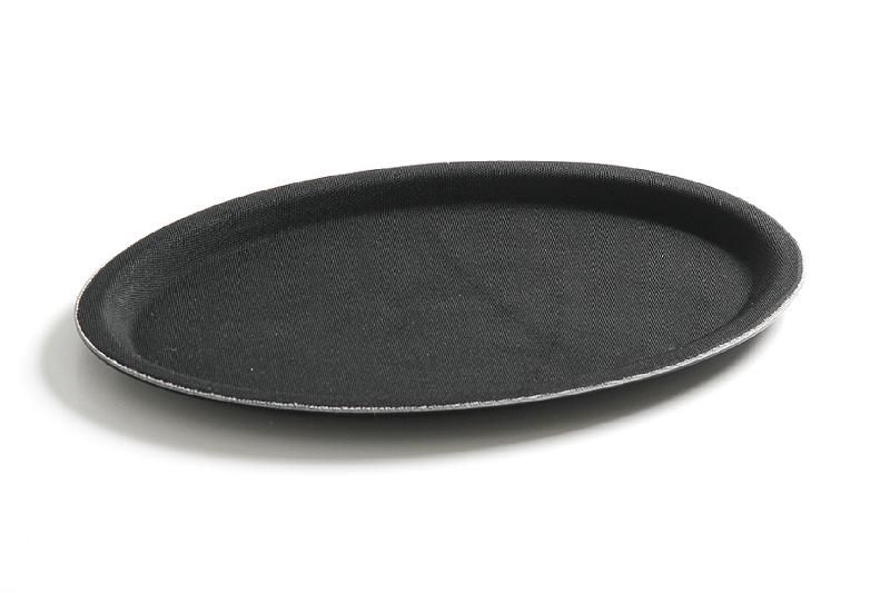 PLAT DE SERVICE « RUBBERFORM » OVALE, NOIR