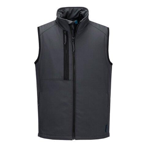 PORTWEST CD877 BODYWARMER SOFTSHELL WX2 ECO (2 COUCHES) GRIS MÉTAL - TAILLE XXXL