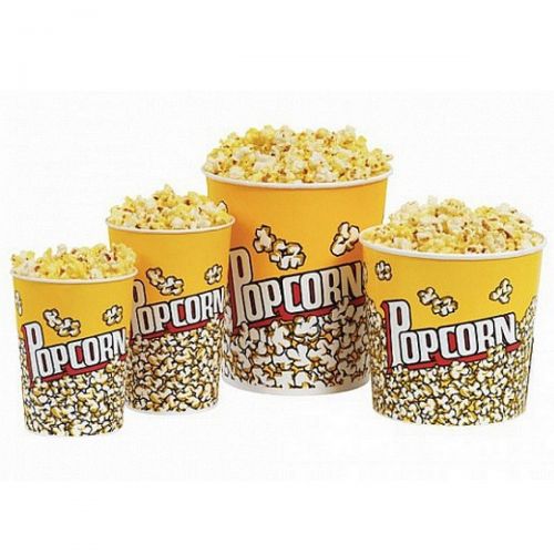 Pots pour popcorn en carton épais - Ø 11,4x14 cm - RÉF. GDP03-ET - Boîte de 500 unités_0