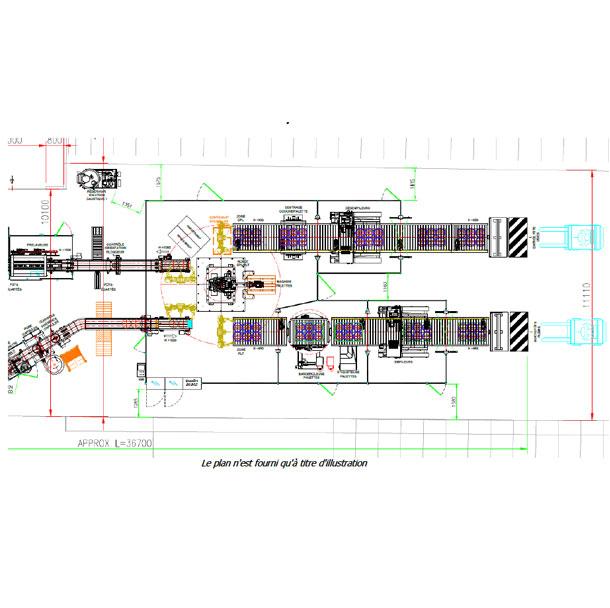 Robot palettiseur et dépalettiseur - 1200 mm x 800 mm - 140 fûts/h en 30 l - Fanuc M900i B/360 avec banderoleuse automatique_0