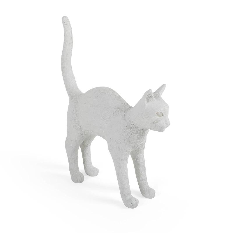 SELETTI LAMPE TABLE DÉCO LED JOBBY THE CAT, BLANCHE