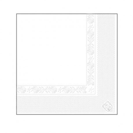 SERVIETTE 3 PLIS 17 G/M² 40X40 CM TISSU BLANC (VENDU PAR 1000)