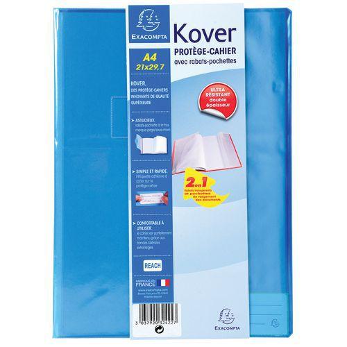 SET DE 60 PROTÈGE-CAHIER 210X297 TRANSLUCIDE ASSORTIS - EXACOMPTA