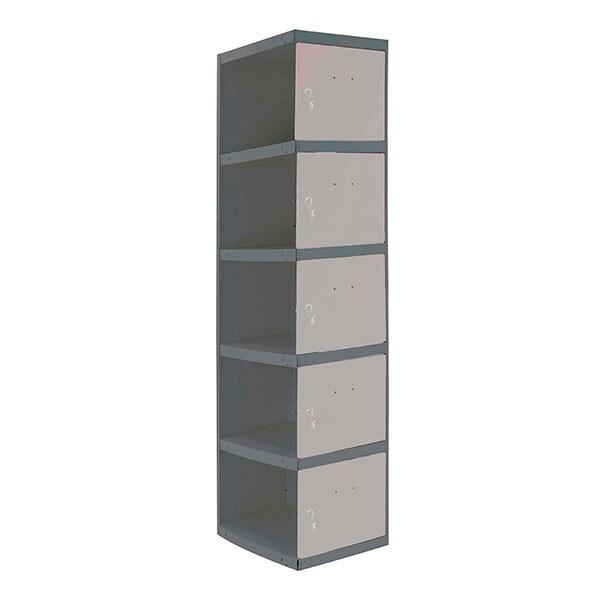 SimonRack Cassier métallique 5 portes ADDITIONNEL démonté ANTHRACITE/GRIS 1800x300x500 mm (haut x largeur x profondeur) - 8425437106743_0