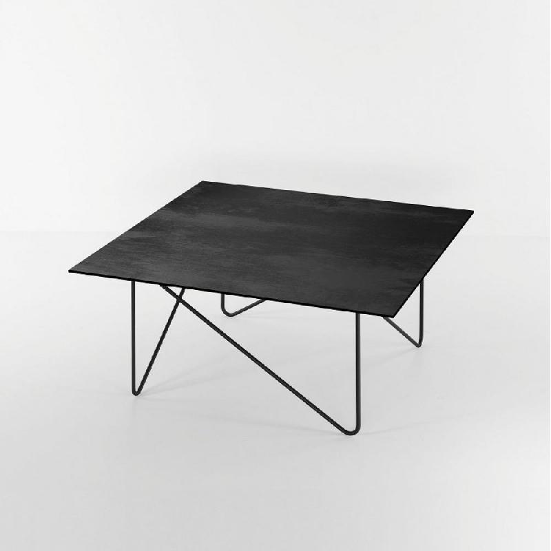 Table basse SHAPE structure acier couleur noir, plateau stratifié noir carbone_0