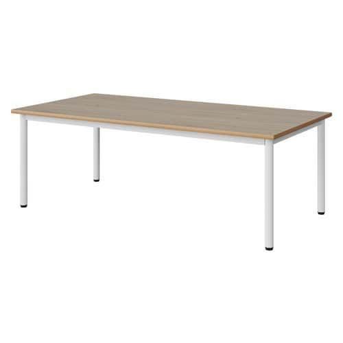 TABLE MALIBU 160X80 T2 4P STRA ALAISÉ CHÊNE 1146/BLC 9016