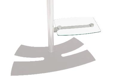 TABLETTE ADDITIONNELLE PORTE PÉRIPHÉRIQUE POUR PIED LUX-UP - MANUTAN COLLECTIVITÉS