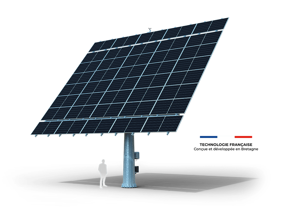 Tracker solaire pour professionnels -Surface photovoltaïque 111 m2 - Puissance max.24,4 KW -  TREA 40 000_0
