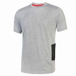 U-Power - Tee-shirt manches courtes gris clair Slim ROAD Gris Clair Taille M - M 8033546367087_0