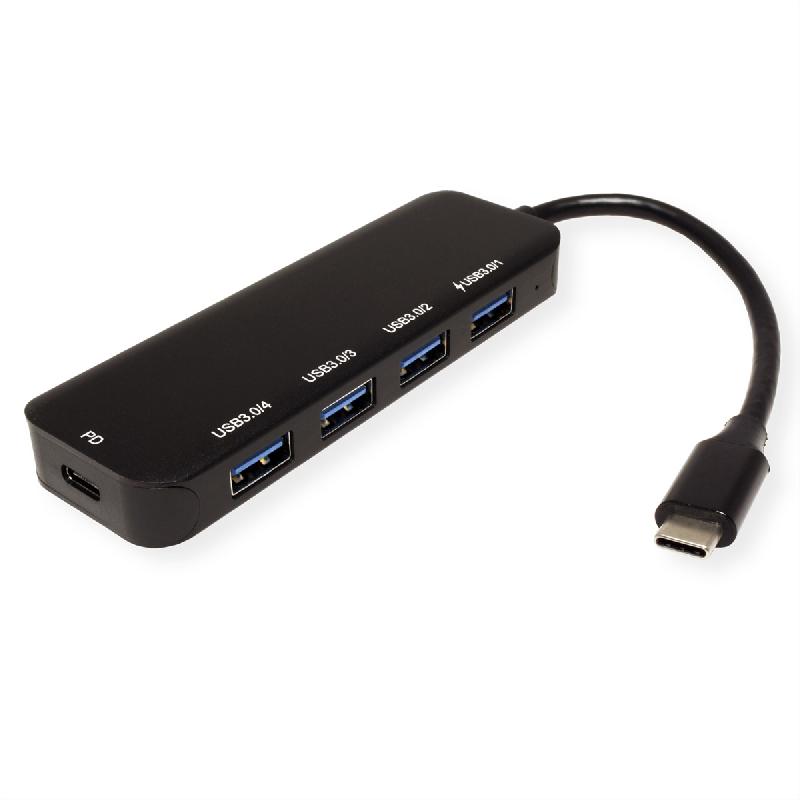 VALUE Hub USB 3.2 Gen 1, 4 ports, type C, 1 port PD_0