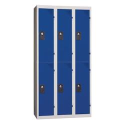 Vestiaires 2 cases x 3 colonnes - En kit - Bleu - Largeur 90cm PROVOST - bleu acier 207001720_0