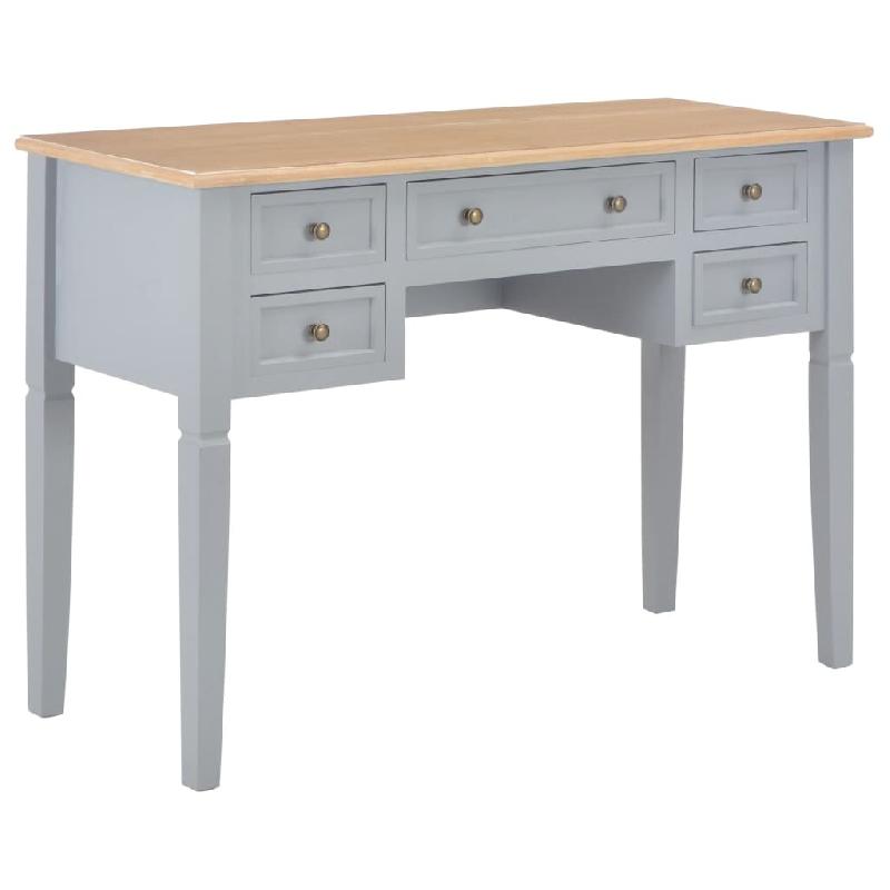 VidaXL Bureau Gris 109,5 x 45 x 77,5 cm Bois Modèle Atlas Frame - gris 280070_0