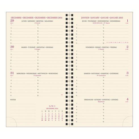 AGENDA EXACOMPTA EUROTIME 16S FOREVER SEMAINIER - ANNÉE 2027 - 9 X 16 CM GRIS