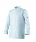Aspin - Veste de cuisine pour homme - manches longues, col officier, boutons pression cachés_0