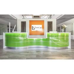 Banque d'accueil lumineuse Valde - forme vague - MDD_0