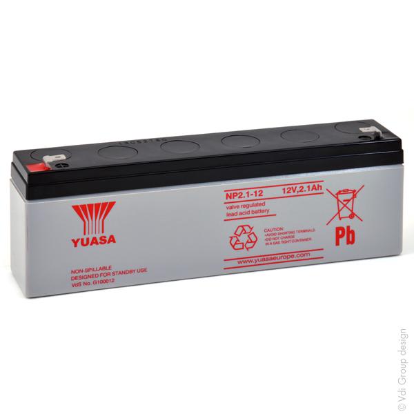 Batterie de démarrage plomb AGM Yuasa NP2.1-12 - 12V 2.1Ah - F4.8 - Étanche sans entretien_0