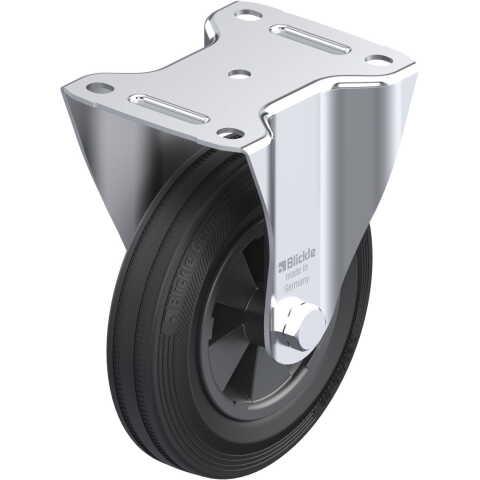 BLICKLE - ROULETTE FIXE Ø 160MM BANDAGE CAOUTCHOUC SBR 135KG - B-VPP 160G