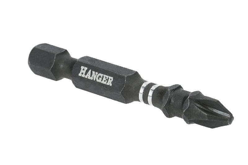 BOITE DE 10 EMBOUTS IMPACT 1/4'' CRUCIFORME PH2 LONGUEUR 50MM - HANGER - 134073