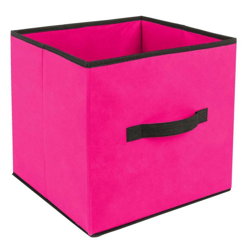 BOÎTE DE RANGEMENT PLIABLE BASIC 31X31CM FRAMBOISE - PARIS PRIX_0