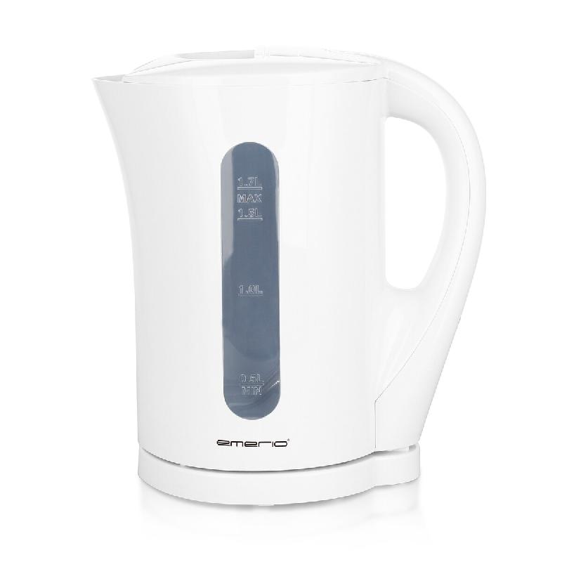 Bouilloire Emerio 1,7 L – Arrêt automatique – Protection surchauffe – Indicateur niveau d’eau – 2200 W – WK-123483.1 Blanc - blanc plasti_0