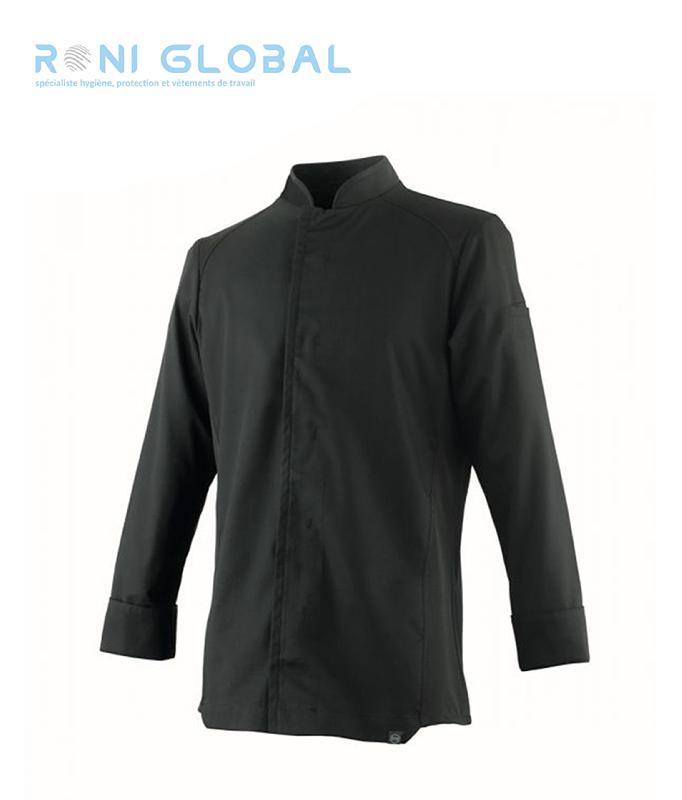 Veste de cuisine unisexe manches longues - col officier - coupe slim - polyester et coton 37.5® - BROTO ML 37.5® ROBUR_0