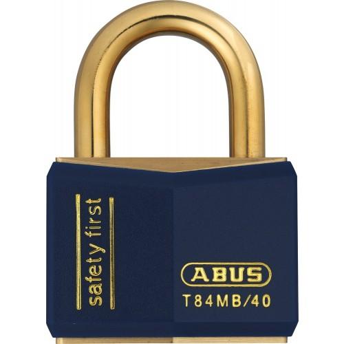 CADENAS À CLÉ - 40 MM - CORPS LAITON - BLEU - T84MB/40 ABUS