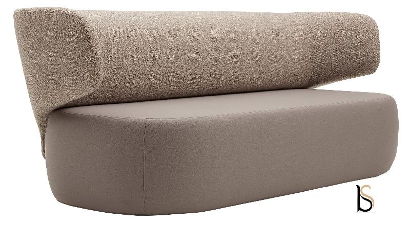 Canapé d'accueil 2 places Basel - Softline - Feld Orange 624_0