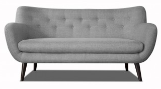 Canapé 3 places design en tissu gris clair Axelle - Fabrication européenne - MATELPRO_0