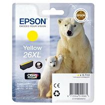 CARTOUCHE EPSON PHOTO 26XL HAUTE CAPACITÉ JAUNE PHOTO POUR IMPRIMANTE JET D'ENCRE