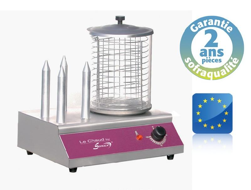 Chauffe saucisses - Gamme CBS - 4 plots ACCS4P - Thermostat jusqu'à 110°C - Capacité 40 saucisses_0