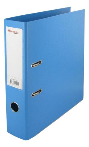 CLASSEUR À LEVIER CARTONNÉ BRUNEAU A4 MAXI - DOS 7,2 CM BLEU