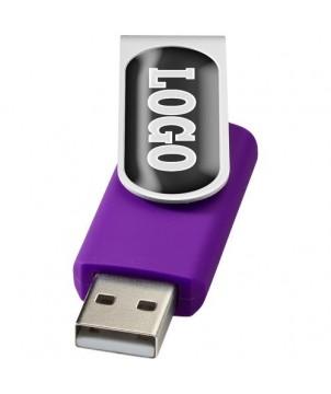 CLÉ USB ROTATIVE AVEC DOMING 16 GB - VIOLET - CLÉS USB PUBLICITAIRES PERSONNALISÉES